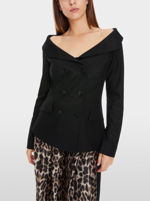 Marc Cain Dezent schimmernder Off-Shoulder-Blazer Wochenangebot
