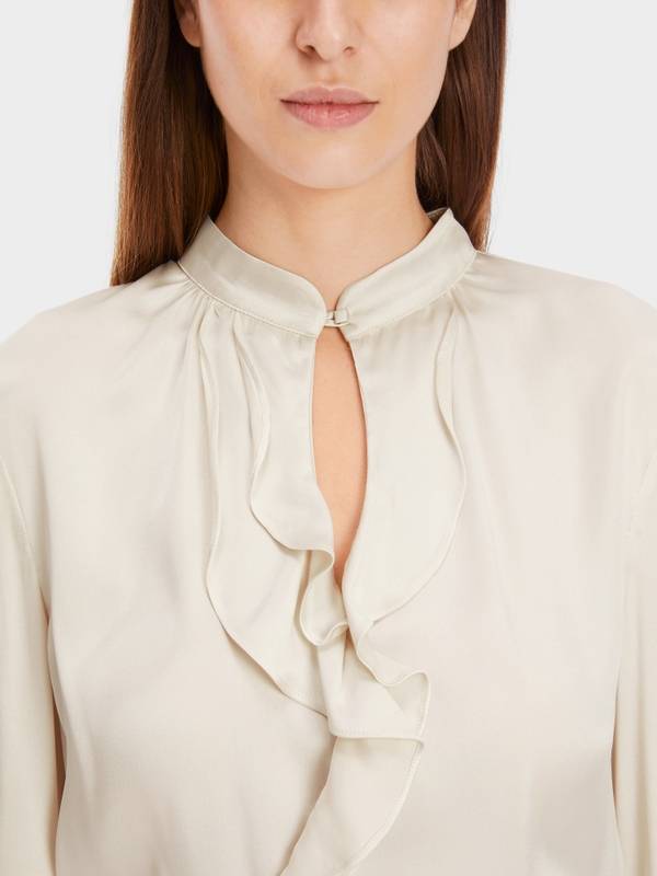 Marc Cain Elegante Bluse mit Volant Clearance-Verkauf