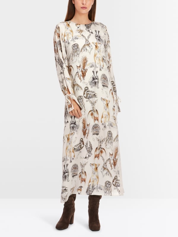 Marc Cain Langes Kleid mit Tierprint 2025