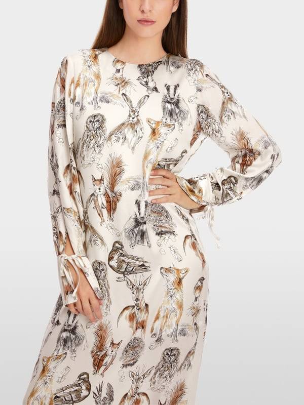 Marc Cain Langes Kleid mit Tierprint 2025