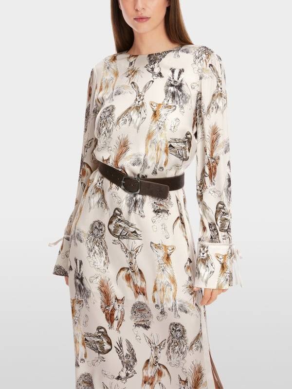 Marc Cain Langes Kleid mit Tierprint 2025