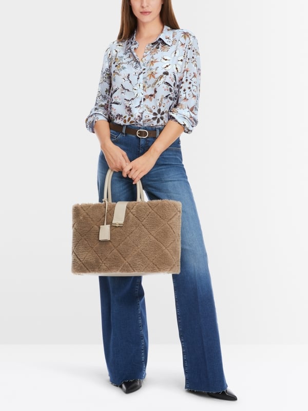 Marc Cain Viskosebluse mit Alloverprint Fabrikpreis