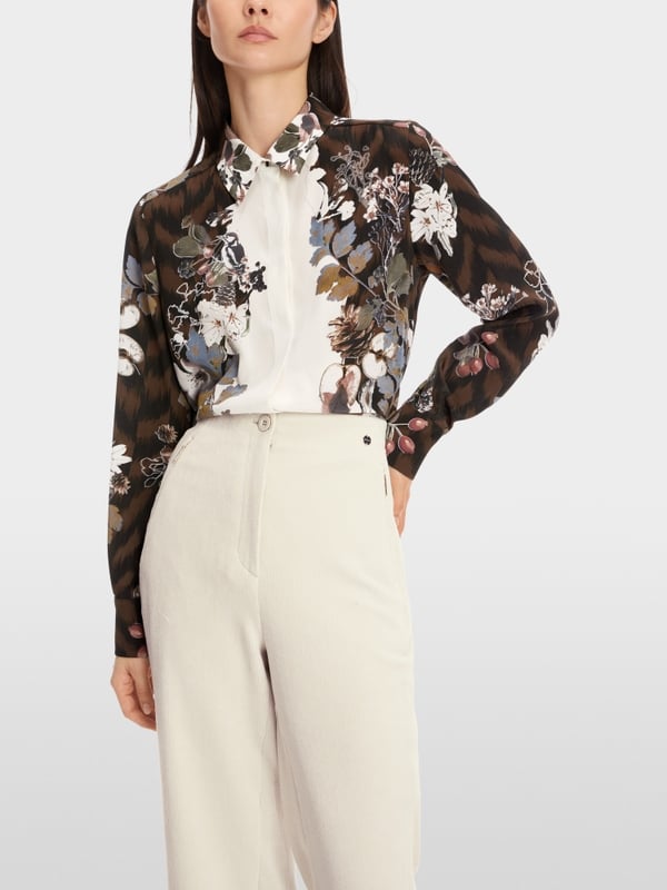 Marc Cain Weite Hemdbluse aus reiner Seide Valentinstagsangebot