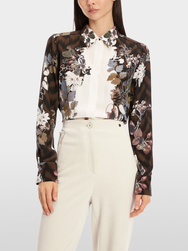 Marc Cain Weite Hemdbluse aus reiner Seide Valentinstagsangebot