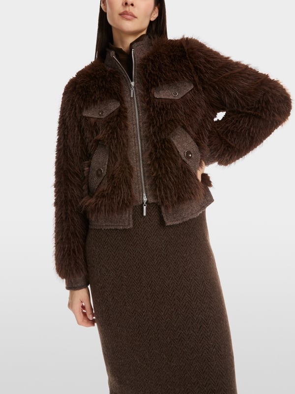 Marc Cain Outdoorjacke in Fun Fur Heißer Verkauf