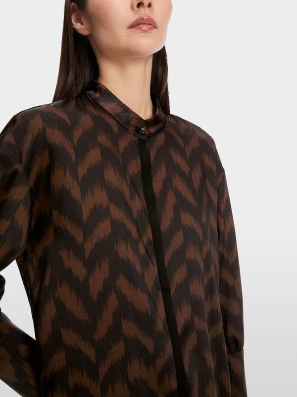 Marc Cain Bluse mit Fischgrat-Dessin Online Outlet