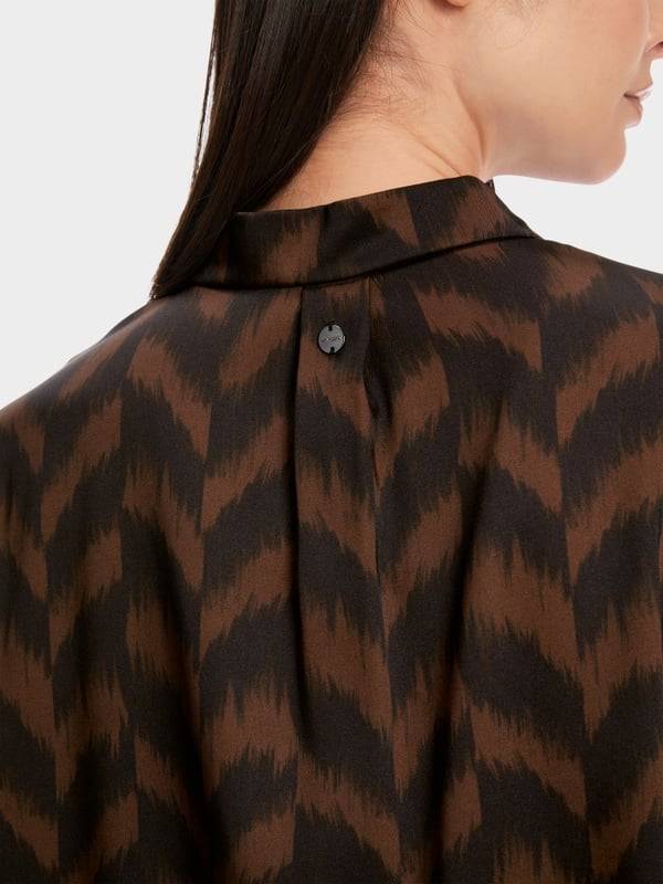 Marc Cain Bluse mit Fischgrat-Dessin Online Outlet