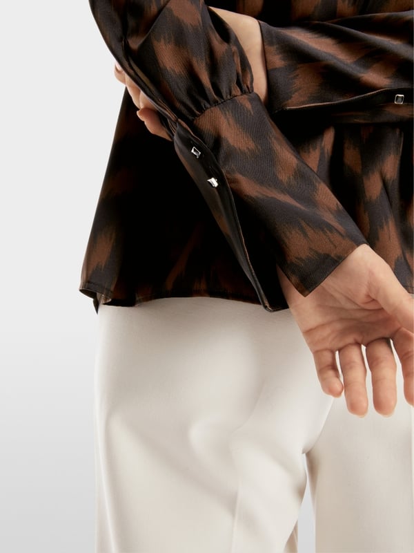 Marc Cain Bluse mit Fischgrat-Dessin Online Outlet
