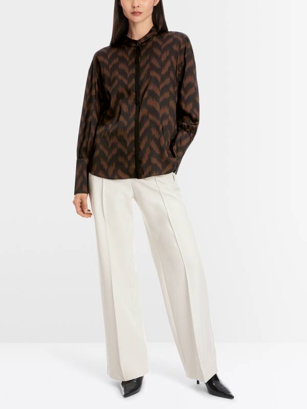 Marc Cain Bluse mit Fischgrat-Dessin Online Outlet