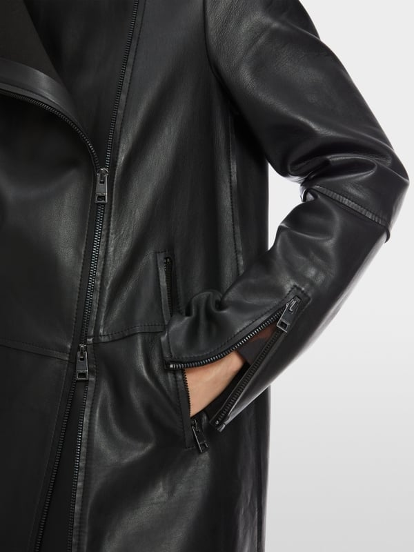 Marc Cain Lange Lederjacke mit Zipp Zeitlich begrenztes Angebot