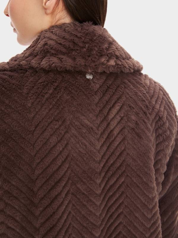 Marc Cain Mantel aus Fun Fur in Fischgrat Exklusive Angebote