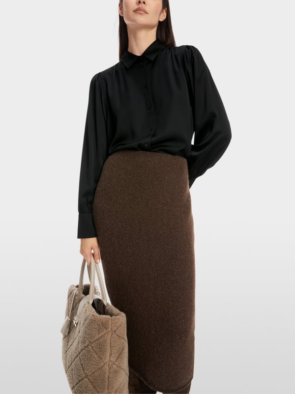 Marc Cain Feminine Hemdbluse mit Kimono-Ärmel Große Rabatte
