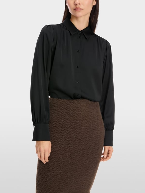 Marc Cain Feminine Hemdbluse mit Kimono-Ärmel Große Rabatte