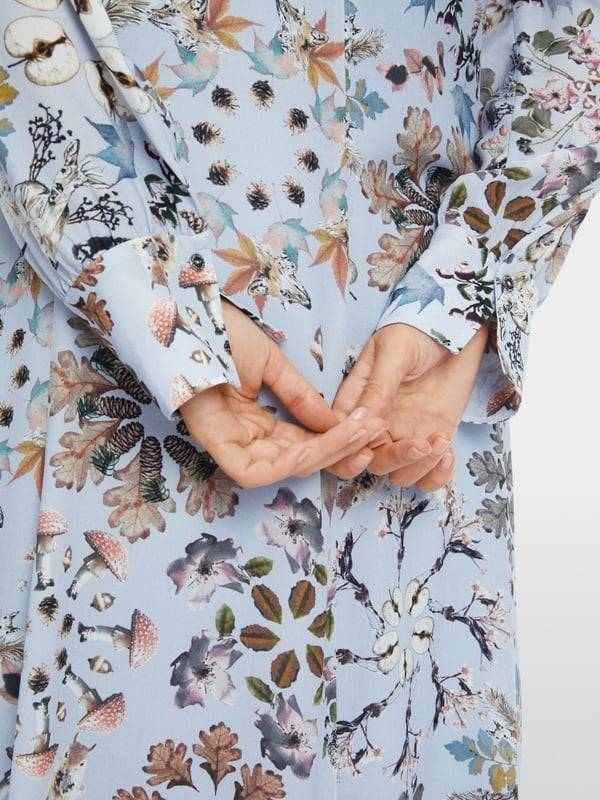 Marc Cain Bedrucktes Kleid in Viskose-Crêpe Sonderangebote