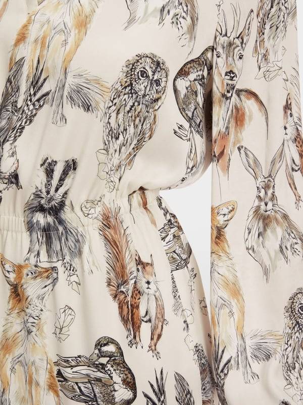 Marc Cain Tailliertes Minikleid mit Print Tiefpreis