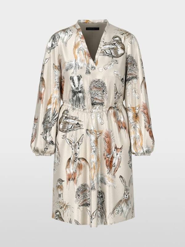 Marc Cain Tailliertes Minikleid mit Print Tiefpreis