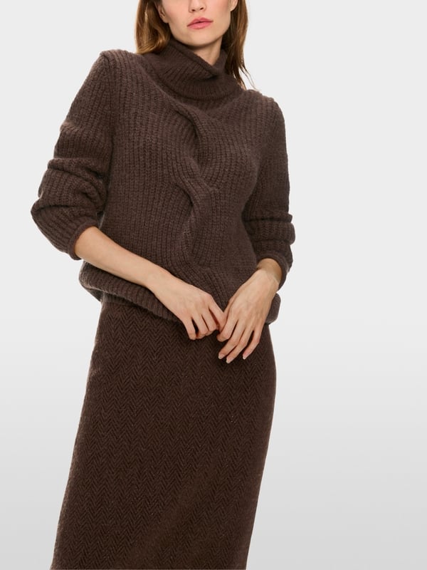 Marc Cain Sweater mit Zopf - Knitted in Germany Bis zu 60% Rabatt