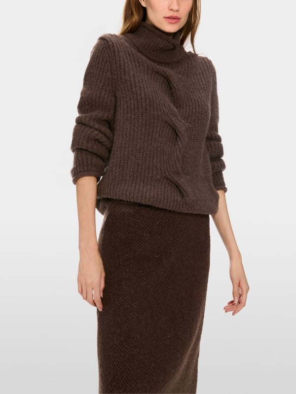 Marc Cain Sweater mit Zopf - Knitted in Germany Bis zu 60% Rabatt