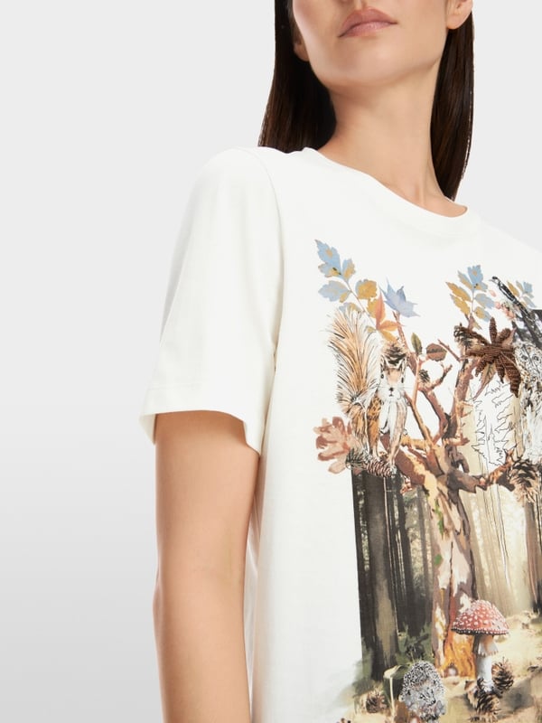 Marc Cain T-Shirt aus Baumwolle "Rethink Together" Nur noch ein Tag übrig