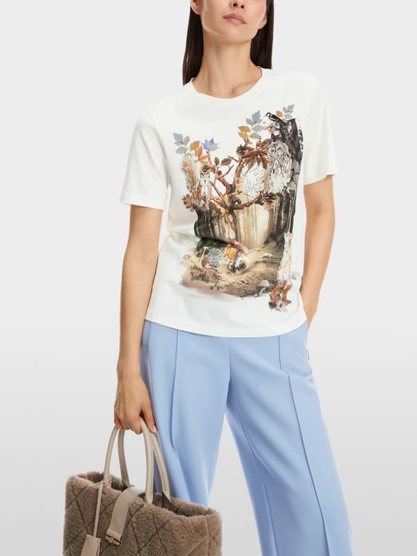 Marc Cain T-Shirt aus Baumwolle "Rethink Together" Nur noch ein Tag übrig
