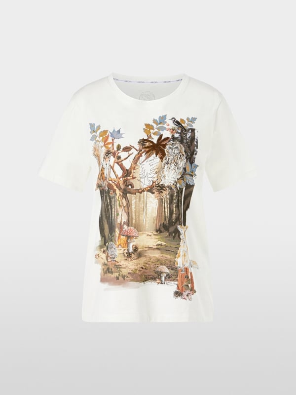 Marc Cain T-Shirt aus Baumwolle "Rethink Together" Nur noch ein Tag übrig