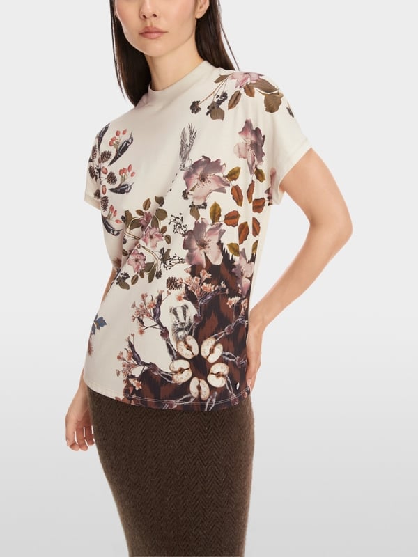 Marc Cain Baumwoll-T-Shirt "Rethink Together" Riesige Rabatte