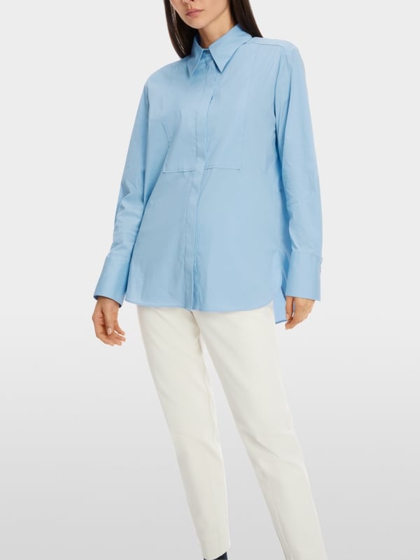 Marc Cain Hemdbluse mit Plastron-Effekt zollfrei