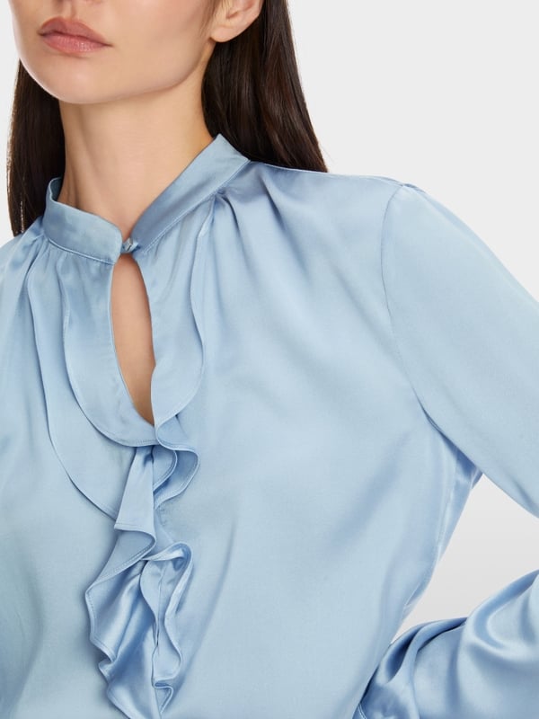 Marc Cain Elegante Bluse mit Volant 50% Rabatt für begrenzte Zeit