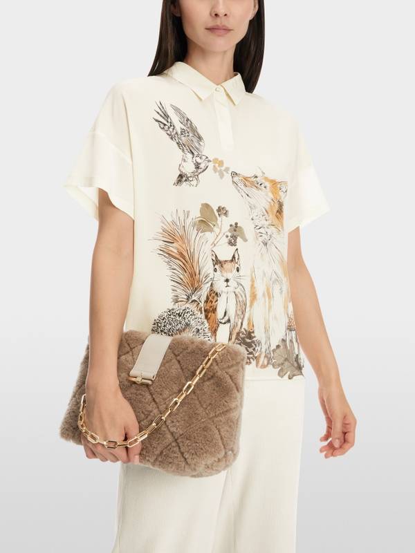 Marc Cain Bluse mit Polokragen und Print Outlet