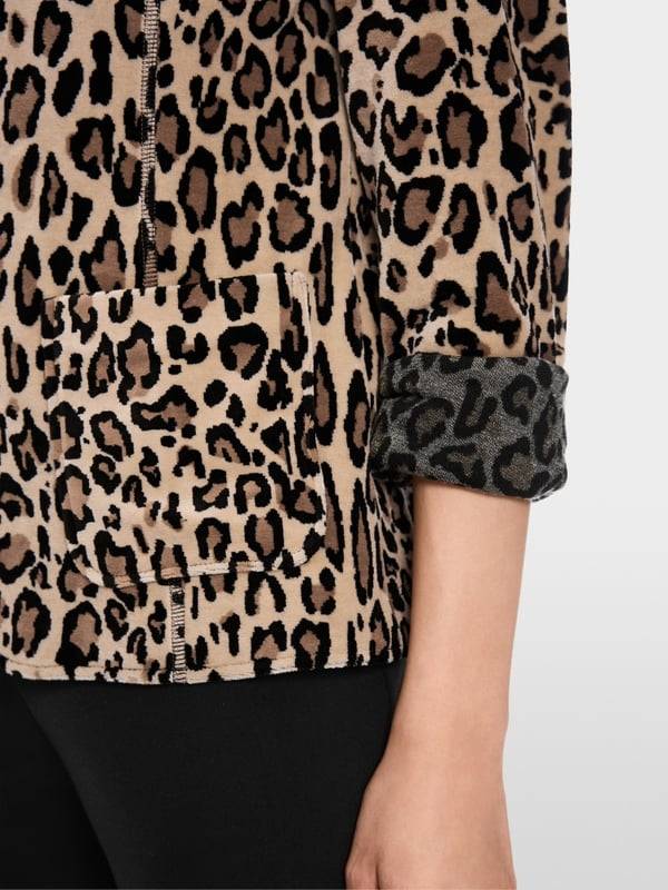 Marc Cain Körpernaher Blazer in Nickisamt Kostenloser Versand international