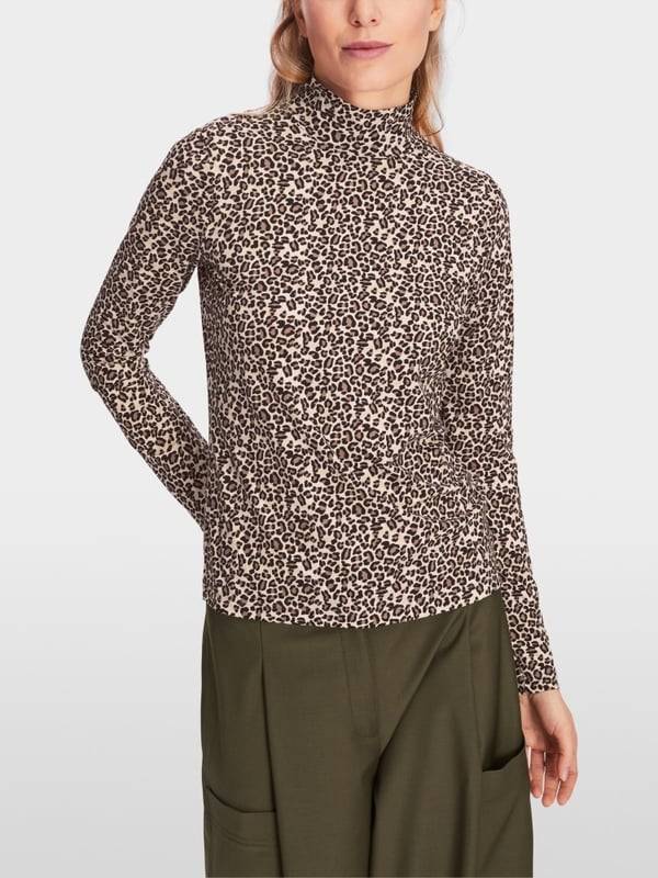 Marc Cain Longsleeve in Leo-Print Auslauf