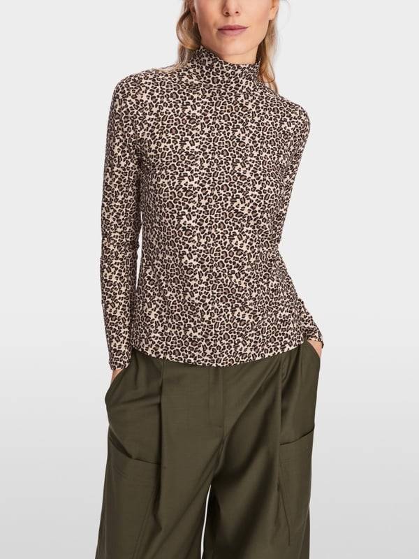 Marc Cain Longsleeve in Leo-Print Auslauf