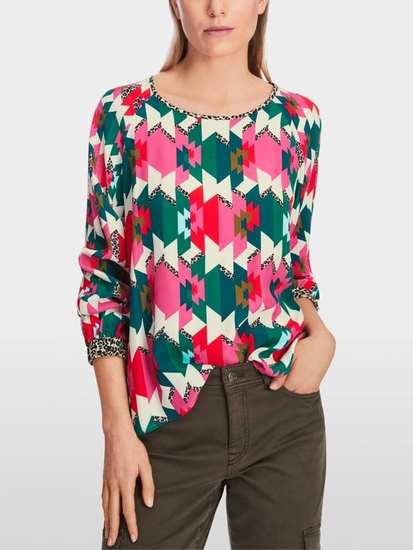 Marc Cain Viskosebluse mit Raglan Günstiger Verkauf