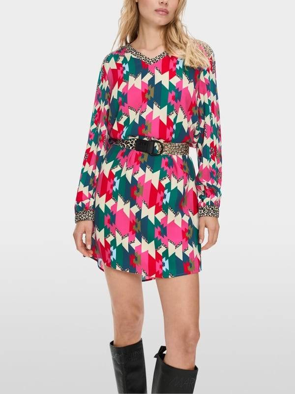 Marc Cain Viskosekleid in Material- und Mustermix Fabrikverkauf