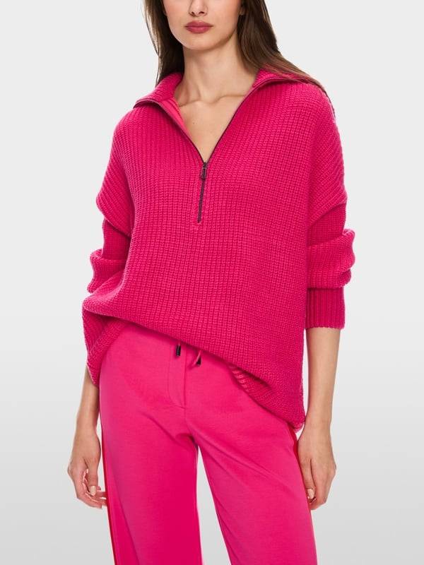 Marc Cain Sweater mit Troyer - Knitted in Germany Kostenloser Versand