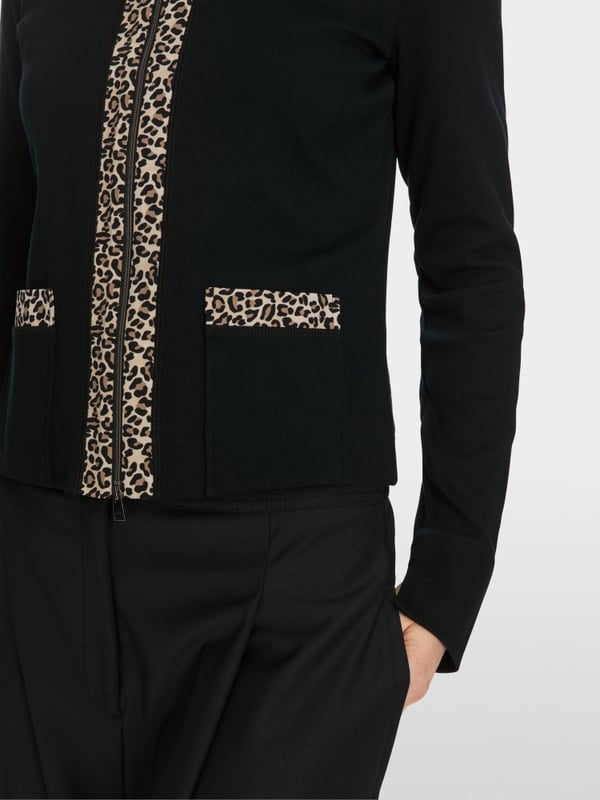Marc Cain Zippjacke in Baumwoll-Ripp Großer Ausverkauf