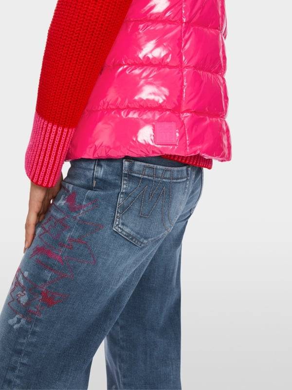 Marc Cain Glänzende Steppweste mit Stehkragen Begrenztes Angebot