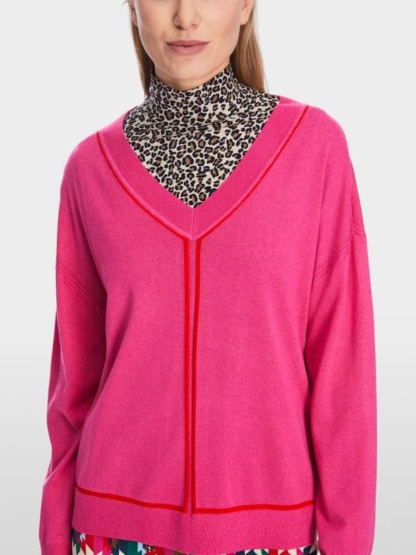 Marc Cain Sweater mit V-Neck - "Rethink Together" Black Friday