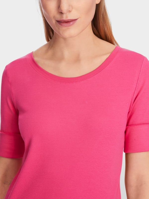 Marc Cain Baumwoll-T-Shirt mit 3/4-Ärmel Weihnachtsangebot