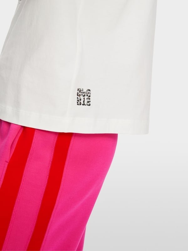 Marc Cain Baumwoll-T-Shirt mit Lama-Gang-Motiv Sonderangebote