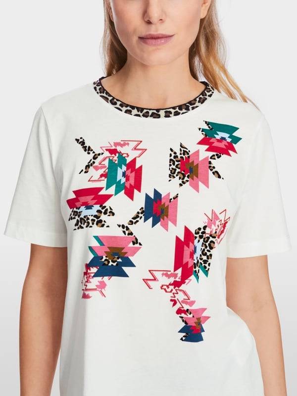 Marc Cain Baumwoll-T-Shirt "Rethink Together" Begrenzte Freigabe