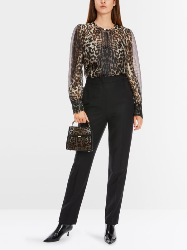 Marc Cain Leo-Bluse mit Spitzen-Details Zeitbegrenzte Promotion