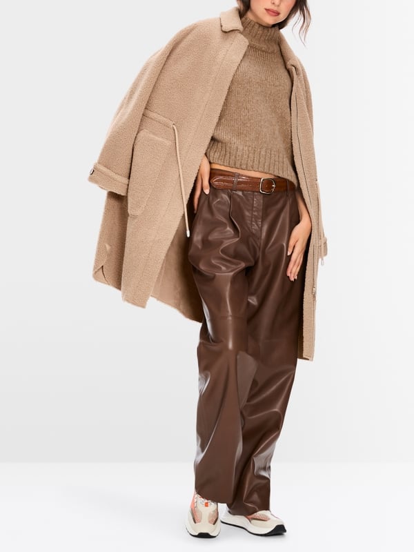 Marc Cain Mantel in lockigem Fun Fur Online