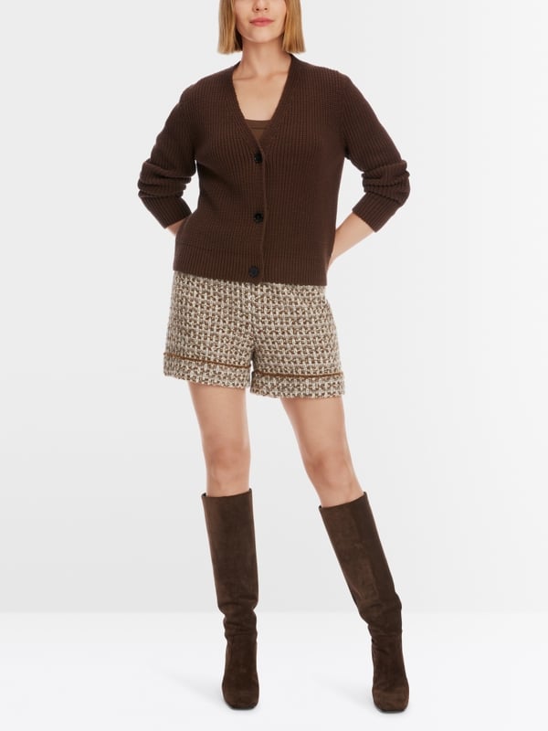 Marc Cain Rippen-Cardigan in Deutschland gestrickt Weihnachtsangebot