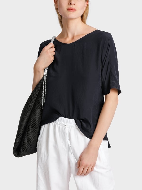 Marc Cain Unifarbene Schlupfbluse Super Sparpreis