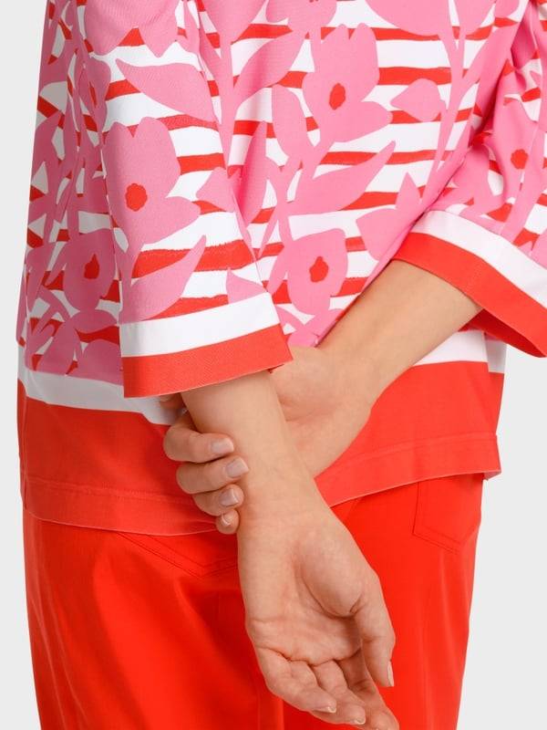 Marc Cain Elegante Bluse mit Overprint Kostenlose Rückgabe