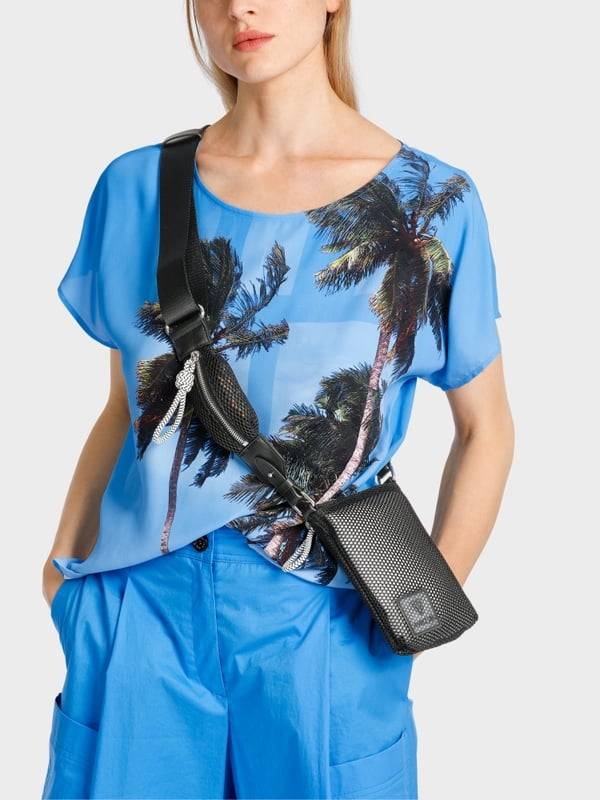 Marc Cain Bluse mit Palmenprint Begrenzte Freigabe