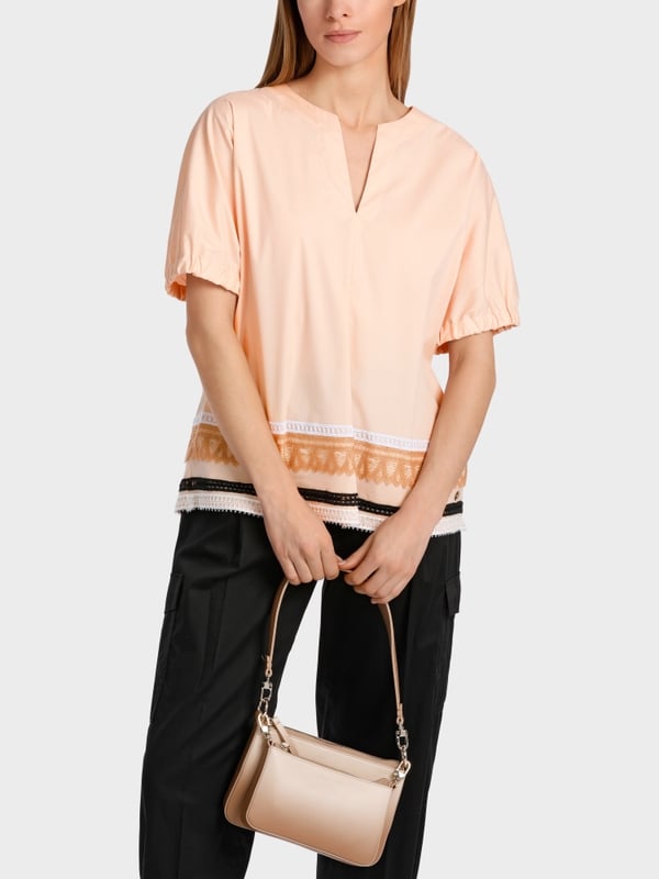 Marc Cain Weite Bluse mit Spitzendetails Zeitbegrenzte Promotion