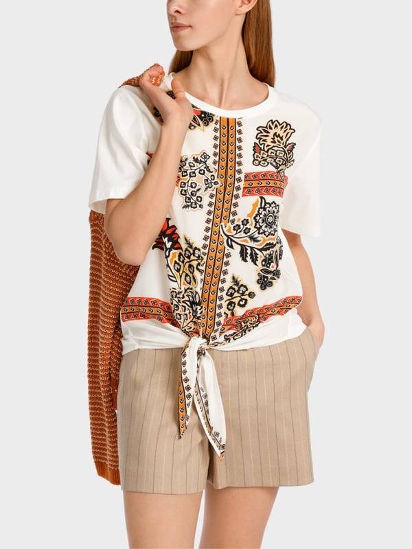 Marc Cain Bluse in Materialmix Bis zu 60% Rabatt