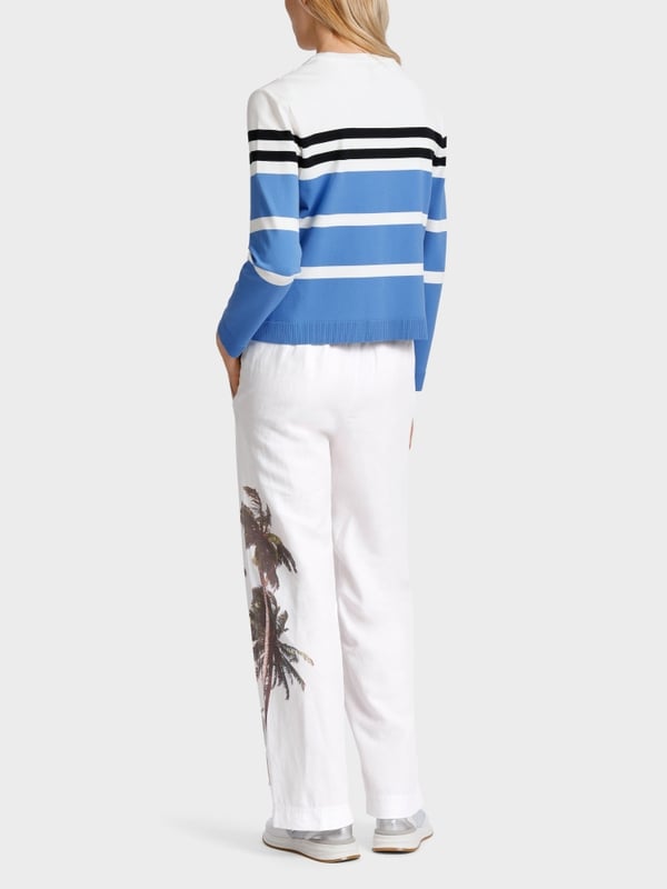 Marc Cain Gestreifter "Rethink Together" Cardigan Outlet